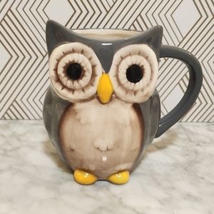 16 oz. Owl Mug - grey color